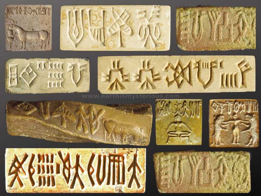 A few tablets with Indus script.