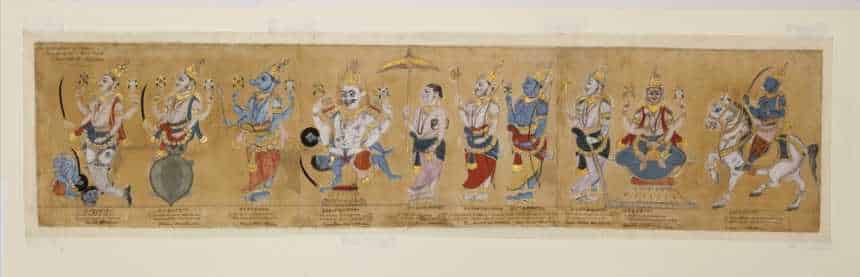 Ten incarnations of Vishnu