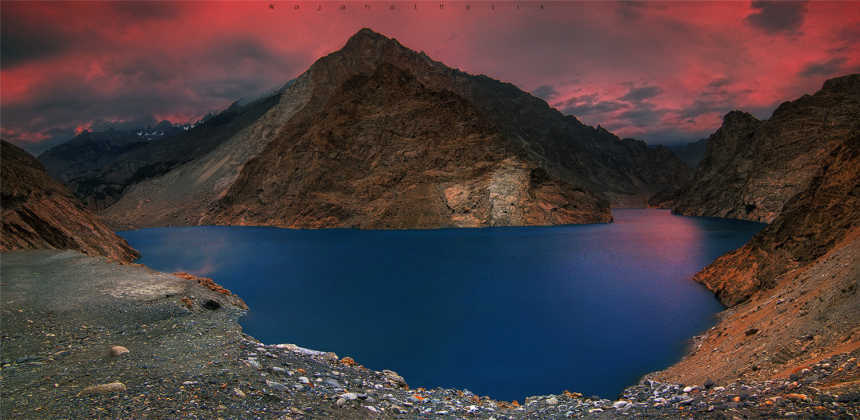 Attabad lake in Hunza Valley, Pakistan