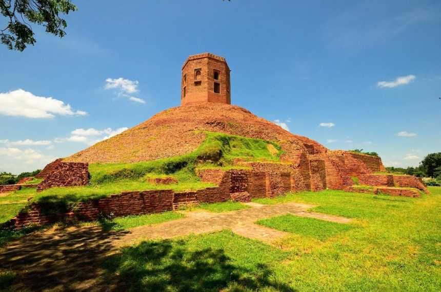 Ruins of Chaukhandi Stupa Sarnath, Varanasi, Uttar Pradesh, India