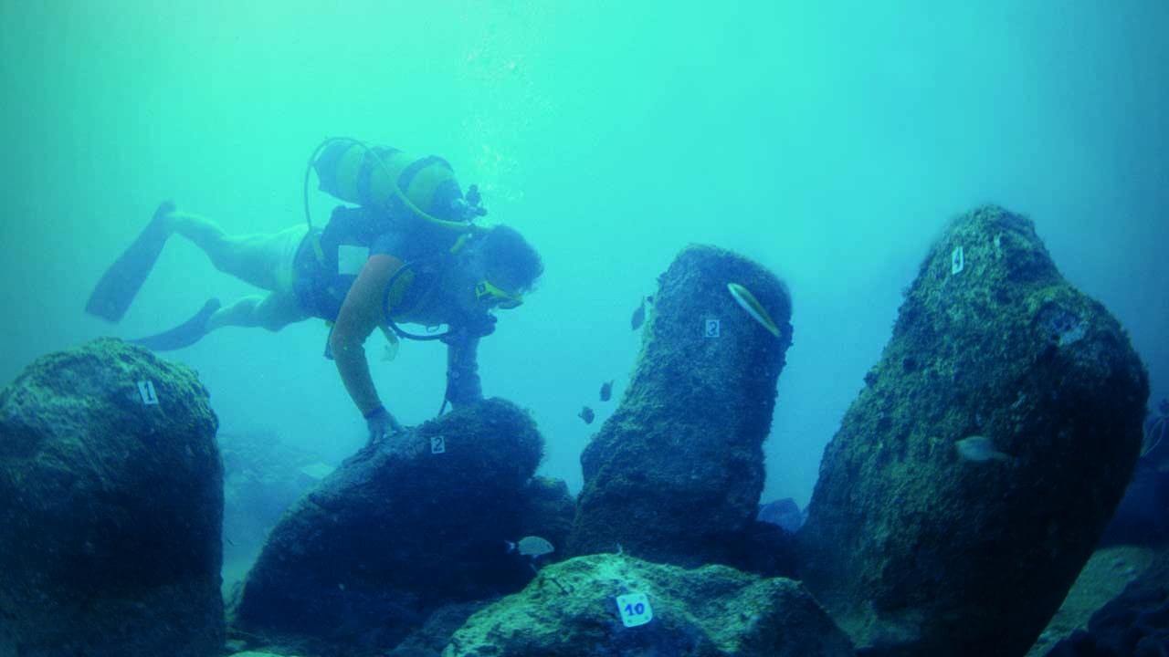 Страны ушедшие под воду. Подводный город Гераклион. Руины Атлит-ям.