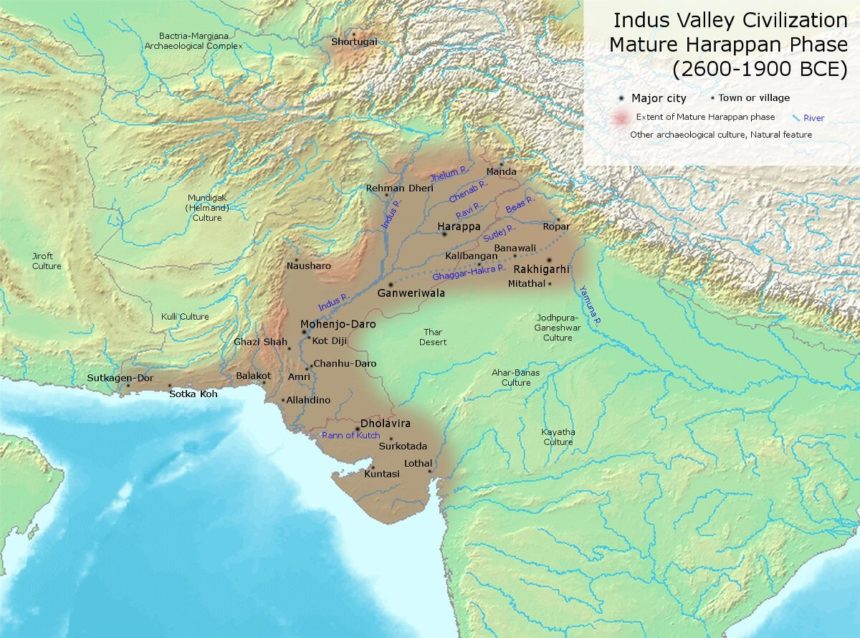 Map of indus Valley Civilization