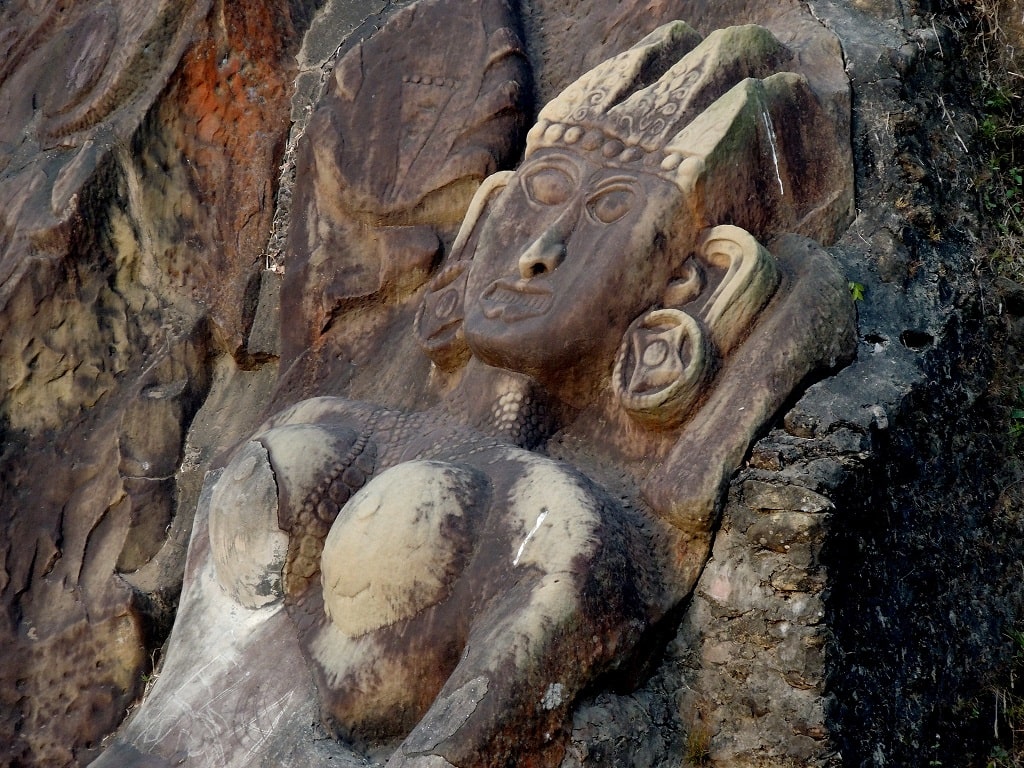 The Unakoti stone carvings in Tripura