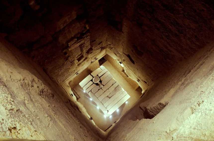 Inside Saqqara pyramid of Djoser in Egypt