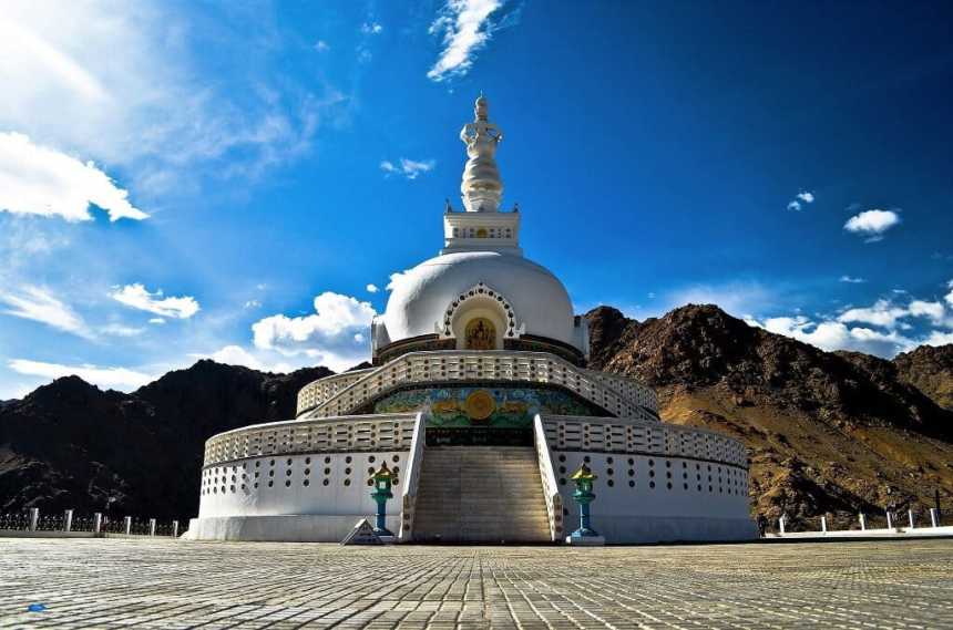 Shanti Stupa, Leh, Jammu and Kashmir