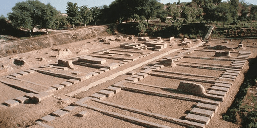 View of Granary and Great Hall on Mound F in Harappa