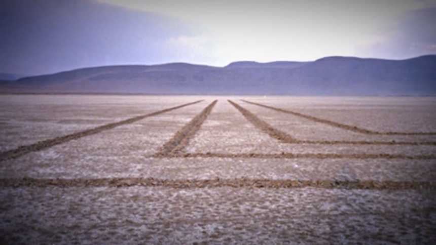 Sri Yantra Geoglyph in Oregon Dry Lake Bed