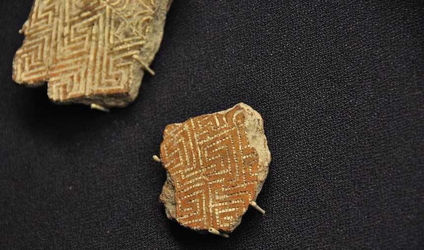 Terracotta fragments, Lapita people, red-slip earthenware, Watom Island, Bismarck Archipelago