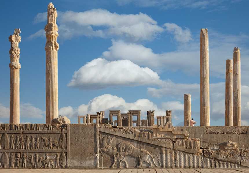 The Apadana (audience hall) of Darius I at Persepolis, Iran.