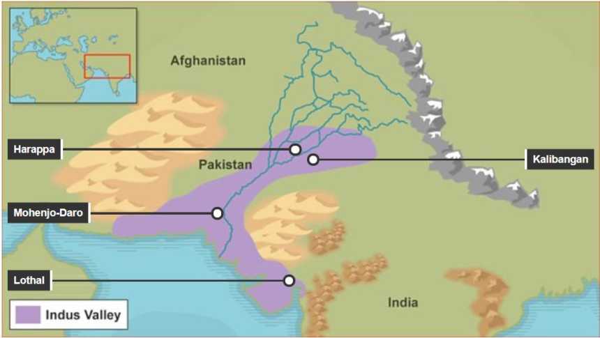 Map of Indus Valley Civ