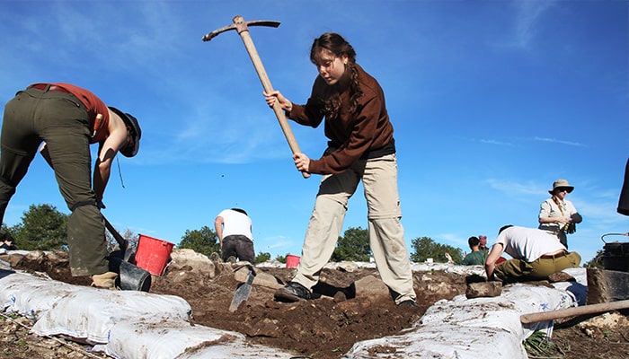 In the field: Archaeology student Eva Rummery says the practical experience has helped her to pursue postgraduate study at Macquarie.