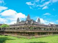 beautiful view on Angkor wat temple complex in Cambodia
