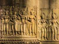 Group of Apsaras in Angkor Wat temple