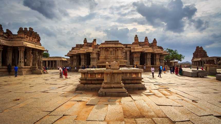 The musical pillars at the Vijaya Vittala Temple
