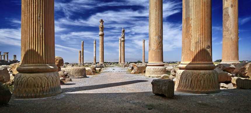 Magnificent Ruins Of The Ancient City Of Persepolis 8 Ruins of the Apadana's columns.