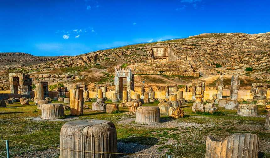 A general view of the ruins at Persepolis.