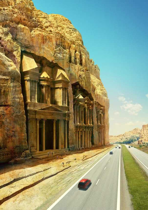 Recreation of Petra, the Mountain City