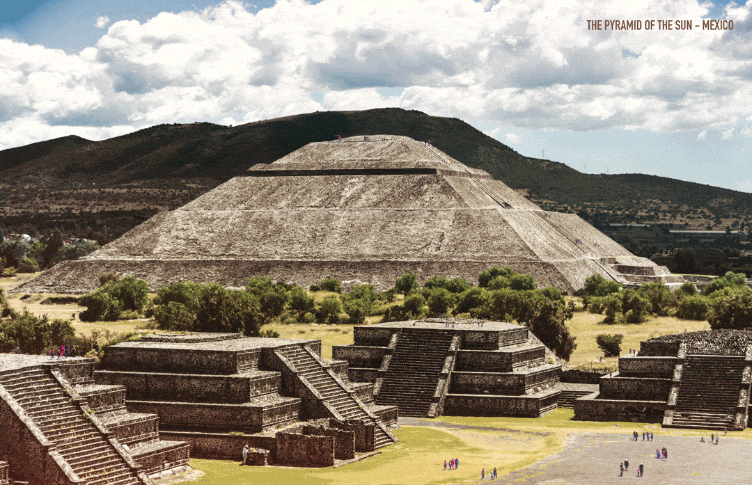 Pyramid of the Sun, Mexico Reconstructed with Architectural GIFs