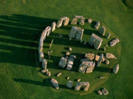 Aerial View of Stonehenge, England